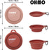 Large Collapsible Dog Bowls, (2 Pack 27oz/800ml) Premium Silicone Portable Travel Water Food Foldable Bowls Pet Feeding Bowl for Outdoor Camping H...